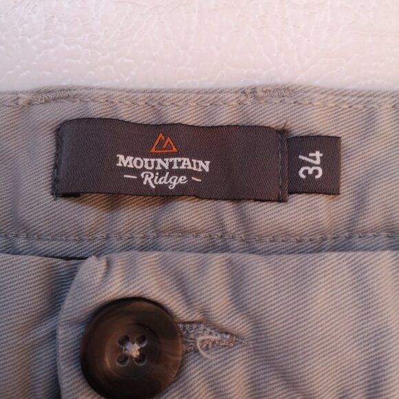 Mountain Ridge Men's Size 34 Waist Grey Cotton Casual Pants - Picture 3 of 7